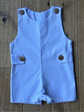 MiMi White Shortall Romper size 9 Months